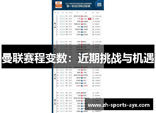 曼联赛程变数：近期挑战与机遇